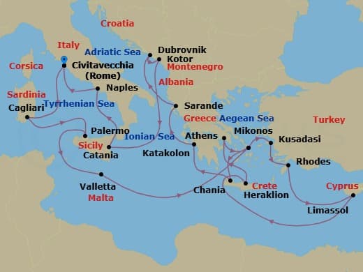 Cruise Itinerary Map