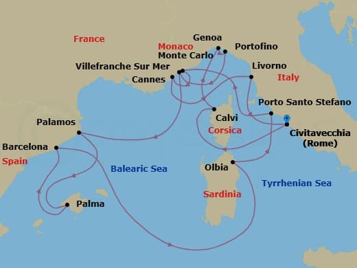 Cruise Itinerary Map