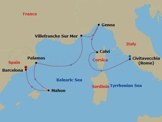 Cruise Itinerary Map