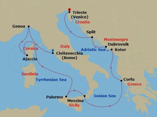Cruise Itinerary Map