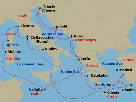 Cruise Itinerary Map