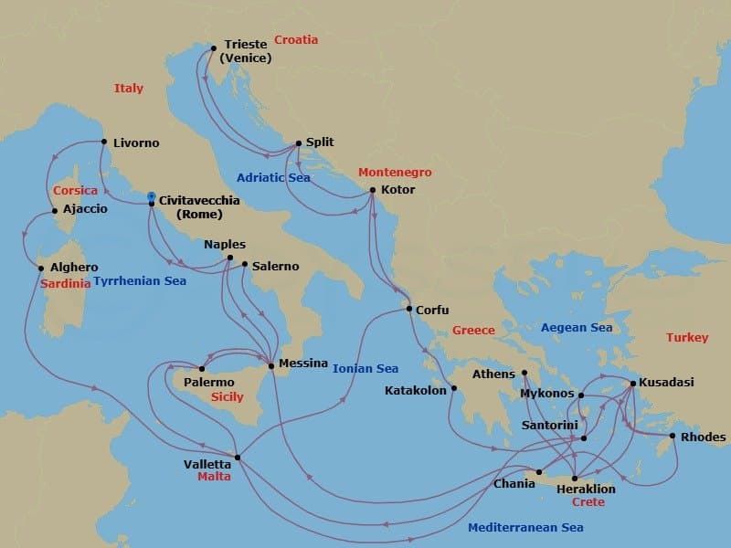 Cruise Itinerary Map