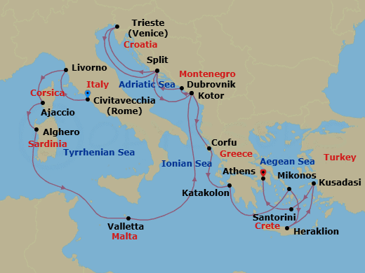 Cruise Itinerary Map