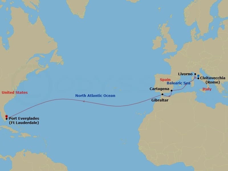Cruise Itinerary Map