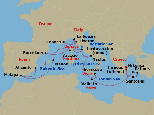 Cruise Itinerary Map