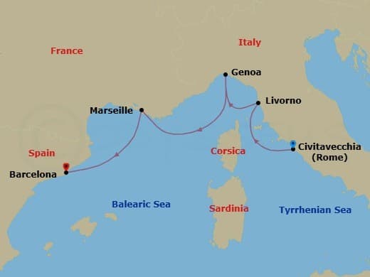 Cruise Itinerary Map
