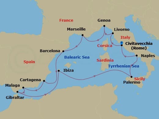 Cruise Itinerary Map