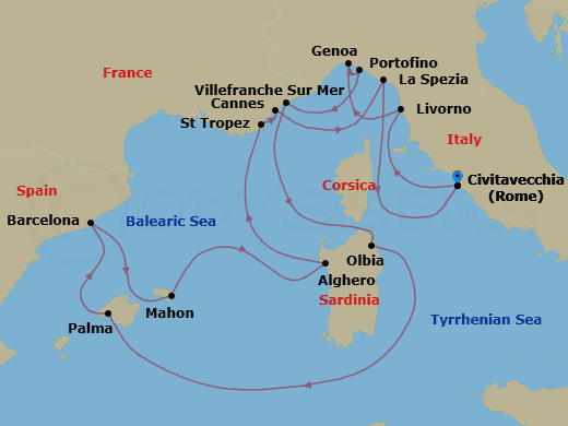 Cruise Itinerary Map