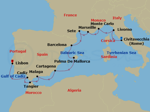 Cruise Itinerary Map
