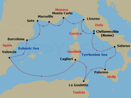 Cruise Itinerary Map