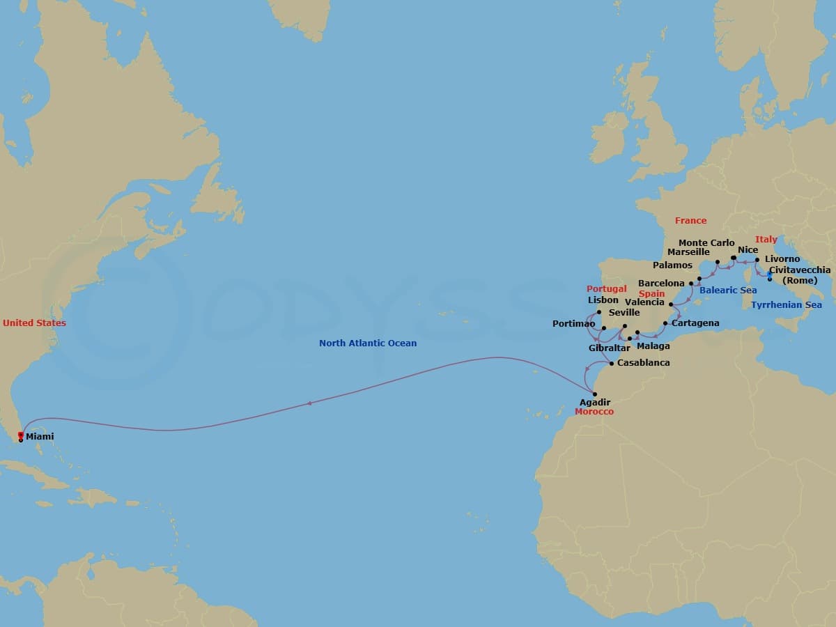 Cruise Itinerary Map