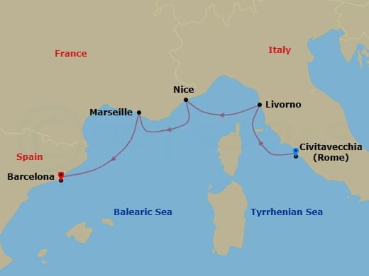 Cruise Itinerary Map