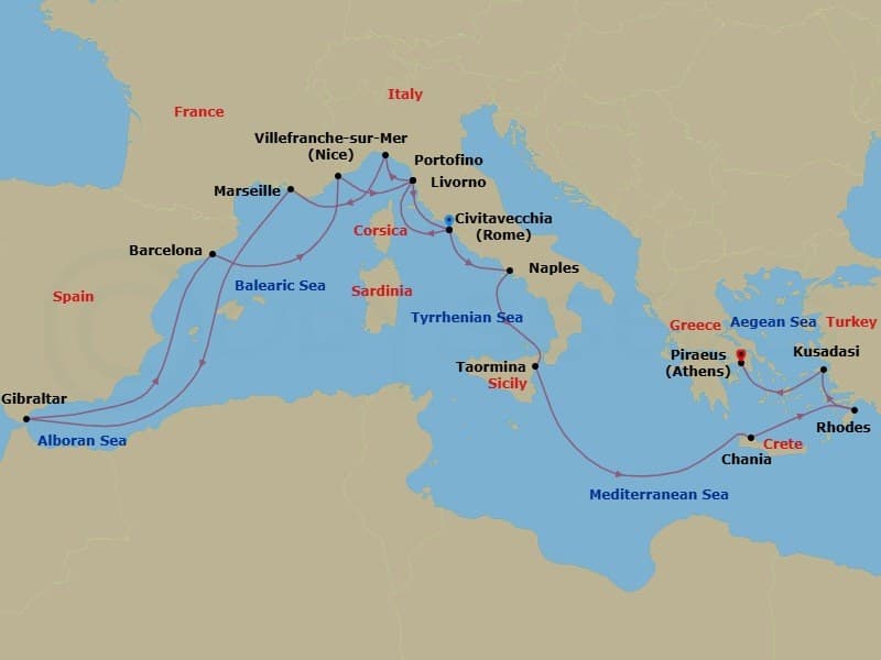 Cruise Itinerary Map