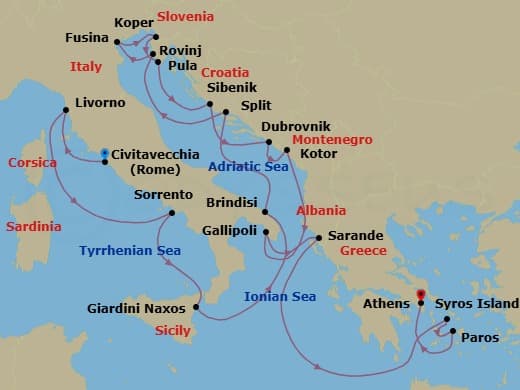 Cruise Itinerary Map
