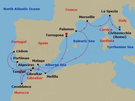 Cruise Itinerary Map