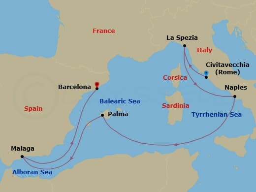 Cruise Itinerary Map