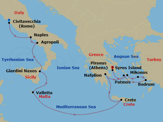 Cruise Itinerary Map