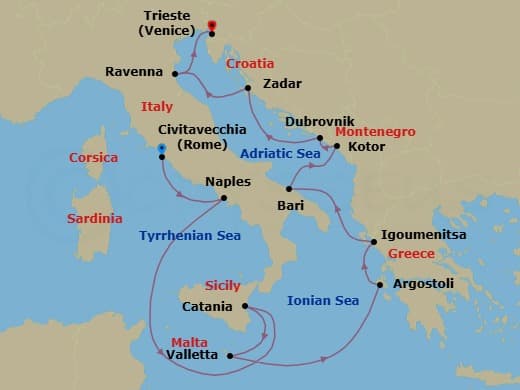 Cruise Itinerary Map