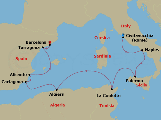Cruise Itinerary Map