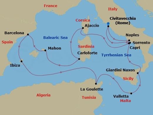 Cruise Itinerary Map