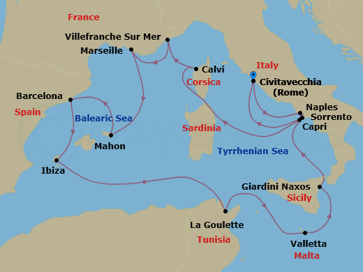 Cruise Itinerary Map