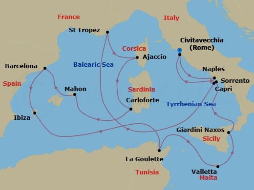 Cruise Itinerary Map