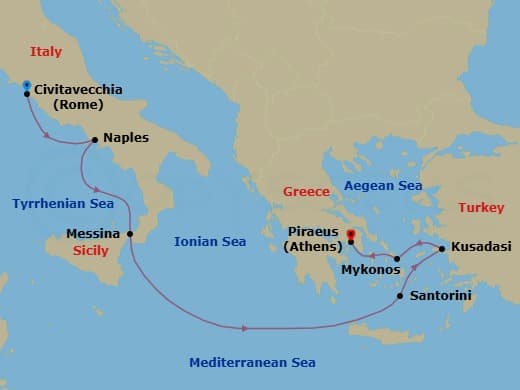 Cruise Itinerary Map