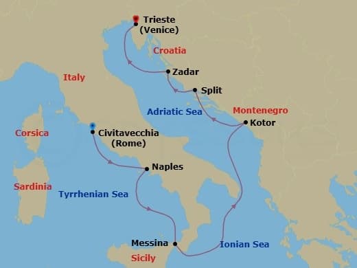 Cruise Itinerary Map