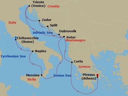 Cruise Itinerary Map