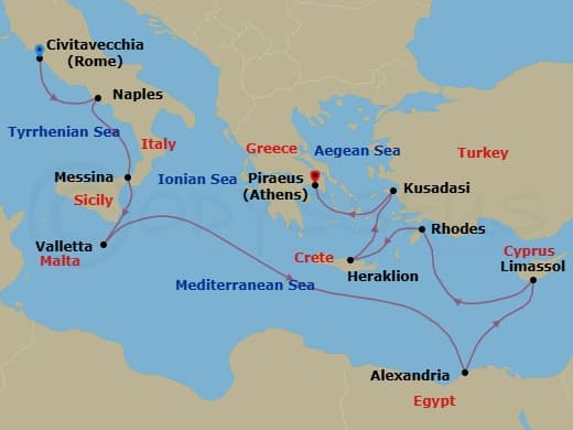 Cruise Itinerary Map