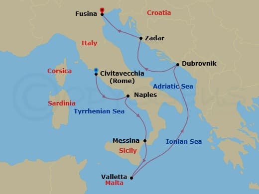 Cruise Itinerary Map