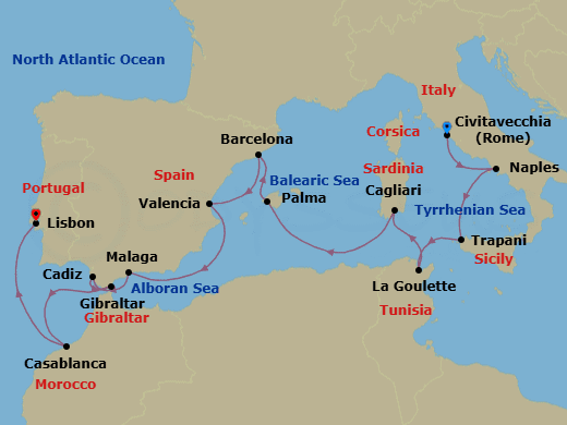Cruise Itinerary Map