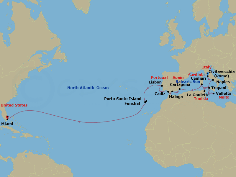Cruise Itinerary Map