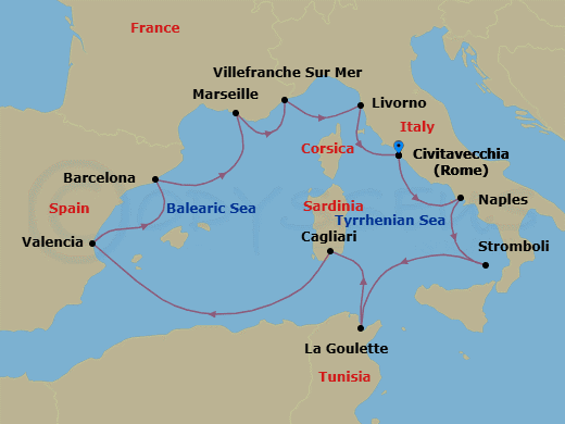 Cruise Itinerary Map