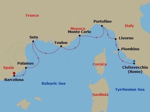 Cruise Itinerary Map
