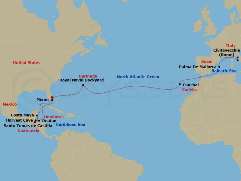 Cruise Itinerary Map