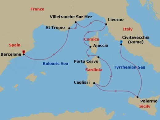 Cruise Itinerary Map
