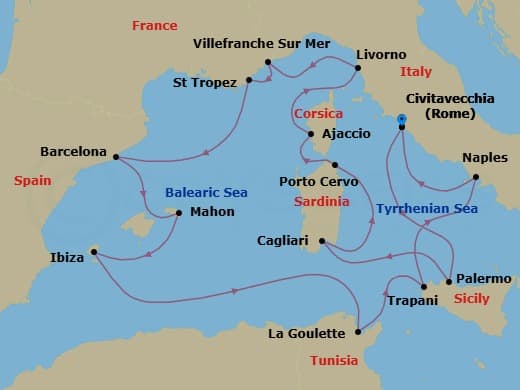 Cruise Itinerary Map