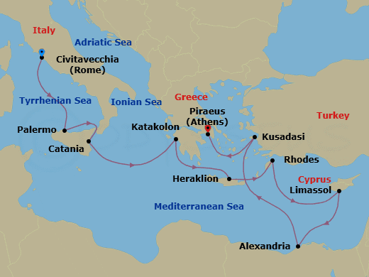 Cruise Itinerary Map