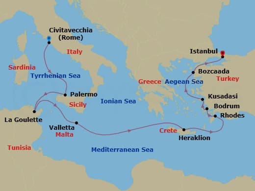 Cruise Itinerary Map