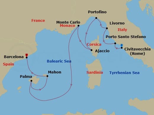 Cruise Itinerary Map