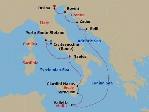 Cruise Itinerary Map