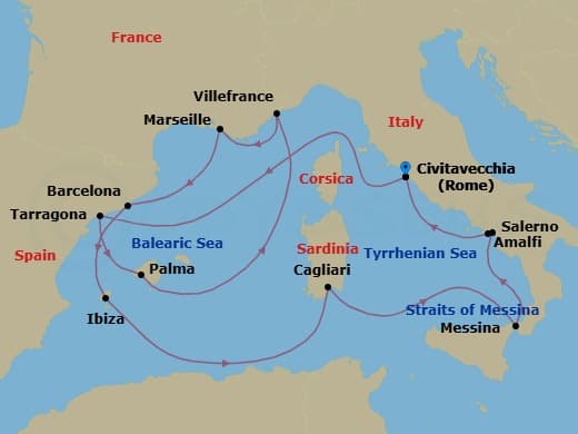 Cruise Itinerary Map