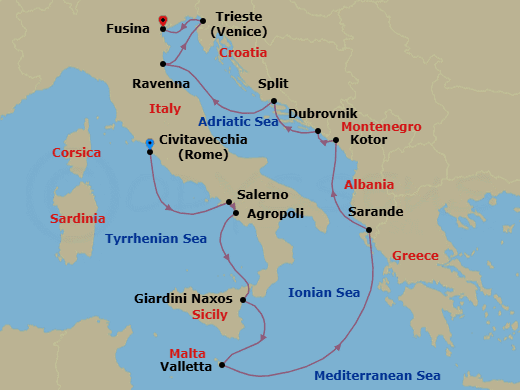 Cruise Itinerary Map