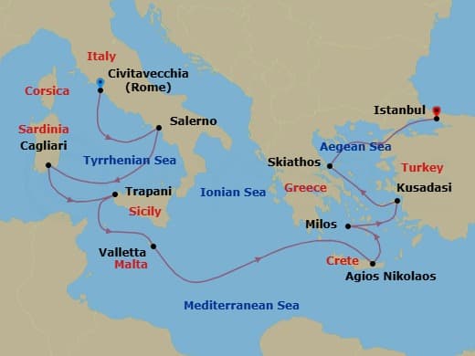 Cruise Itinerary Map
