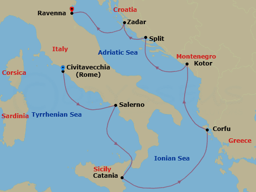 Cruise Itinerary Map