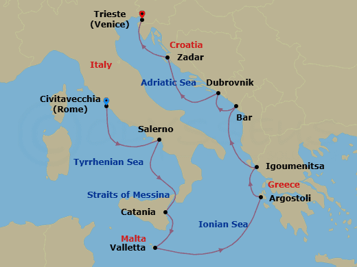 Cruise Itinerary Map