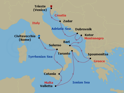 Cruise Itinerary Map