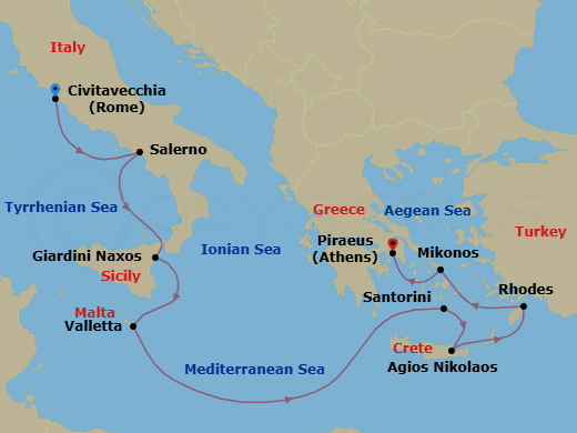 Cruise Itinerary Map