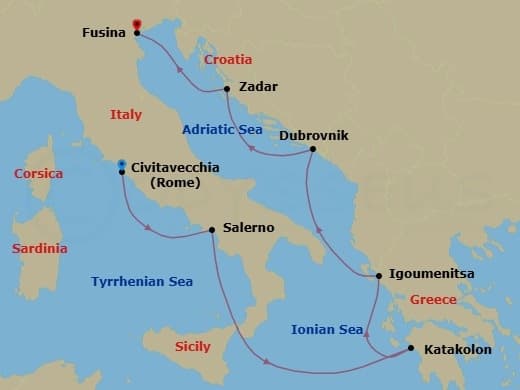 Cruise Itinerary Map